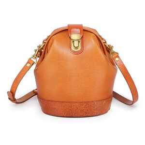 Old Trend Doctor Crossbody Bucket Bag color: Caramel. NWT